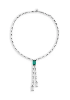 Lauren Ralph Lauren Emerald Baguette Y Necklace, 17 In by Ralph Lauren