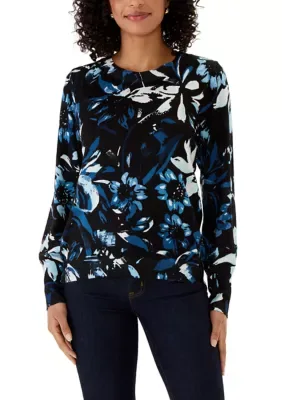 Printed Sweater by Nicole Miller