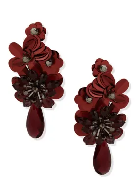 Flower Stone Chandelier Earrings by Lonna & Lilly
