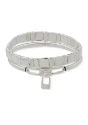 Lock Charm Stretch Bracelet Set by Nine West