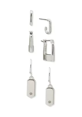 Hardware Trio Earrings by Nine West