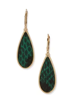 Large Snake Teardrop Earrings by Nine West