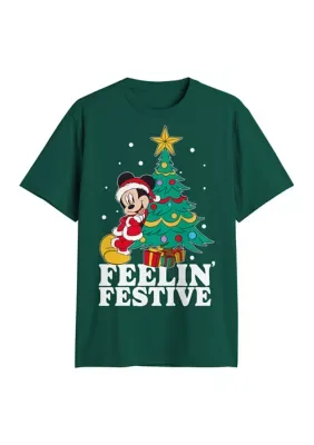 Christmas Mickey Graphic T-Shirt by Mad Engine