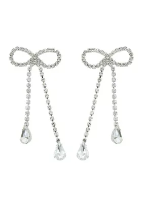 Crystal Bow Earrings by Belk