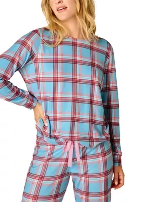 Long Sleeve Plaid Pajama Top by PJ Salvage