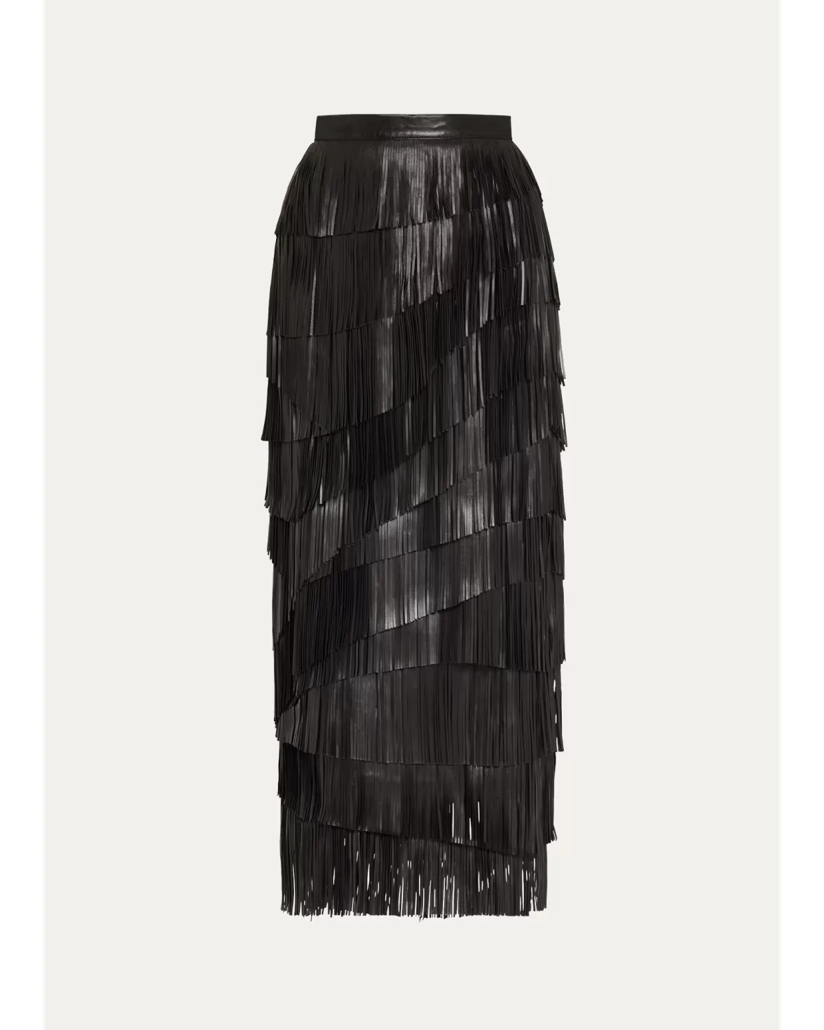 Therese Leather Fringe Skirt by Ulla Johnson