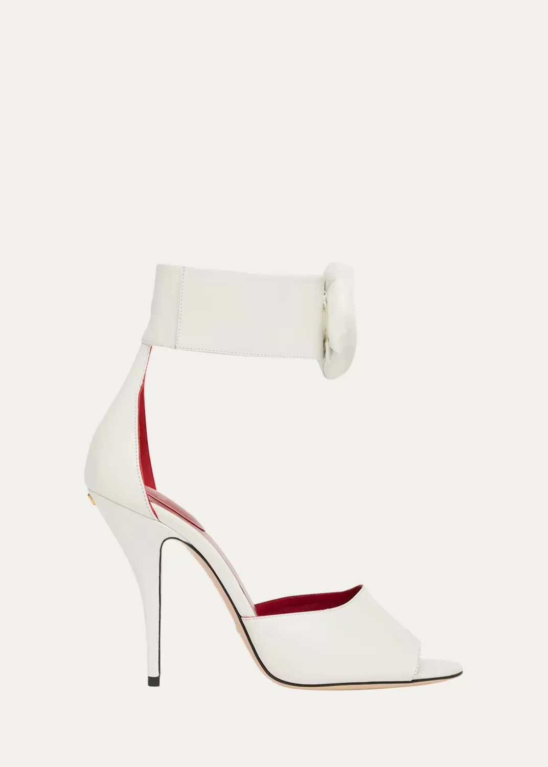 Embellished Rose Leather Sandals by Valentino Garavani