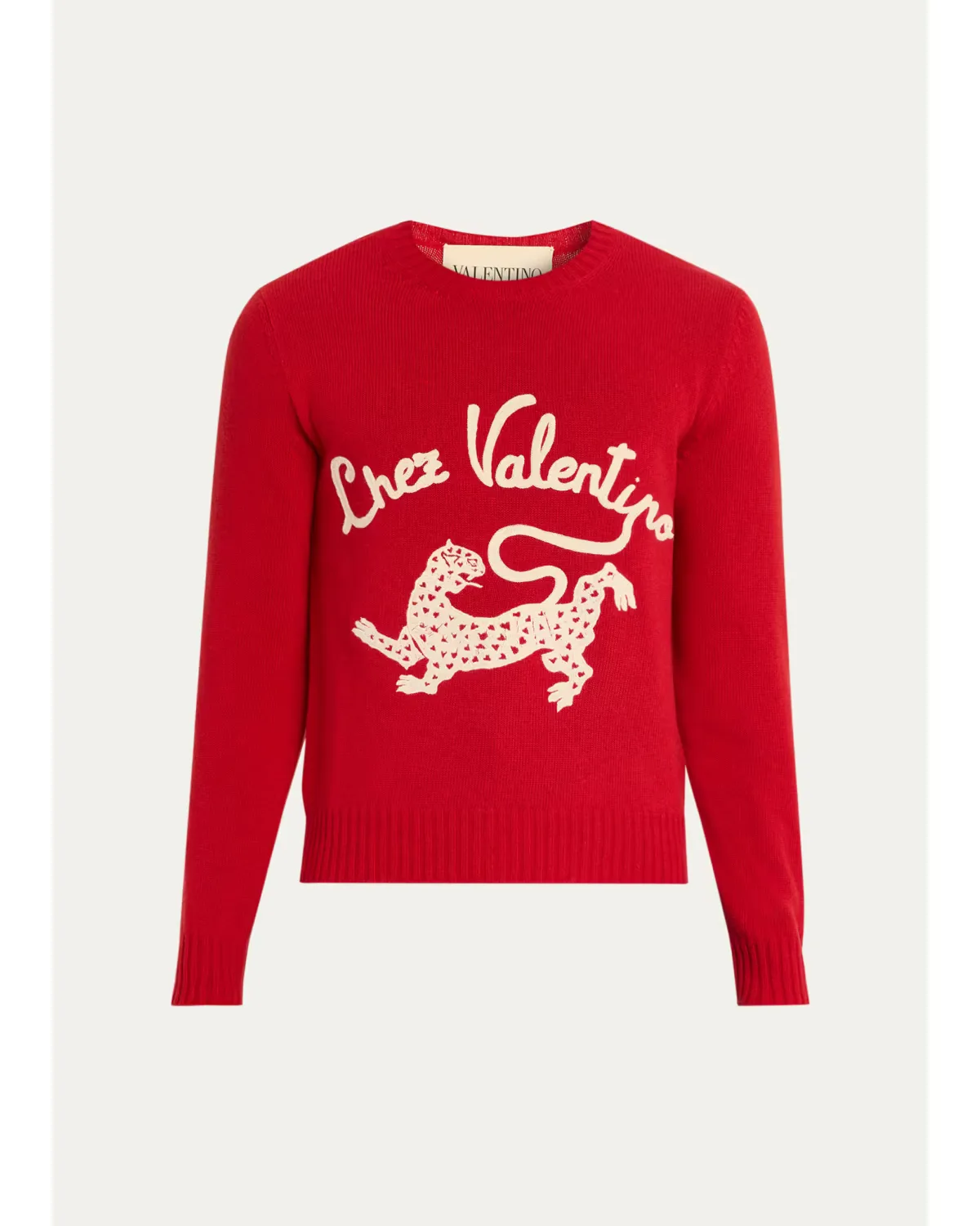 Chez Valentine & Panther Wool Sweater by Valentino Garavani