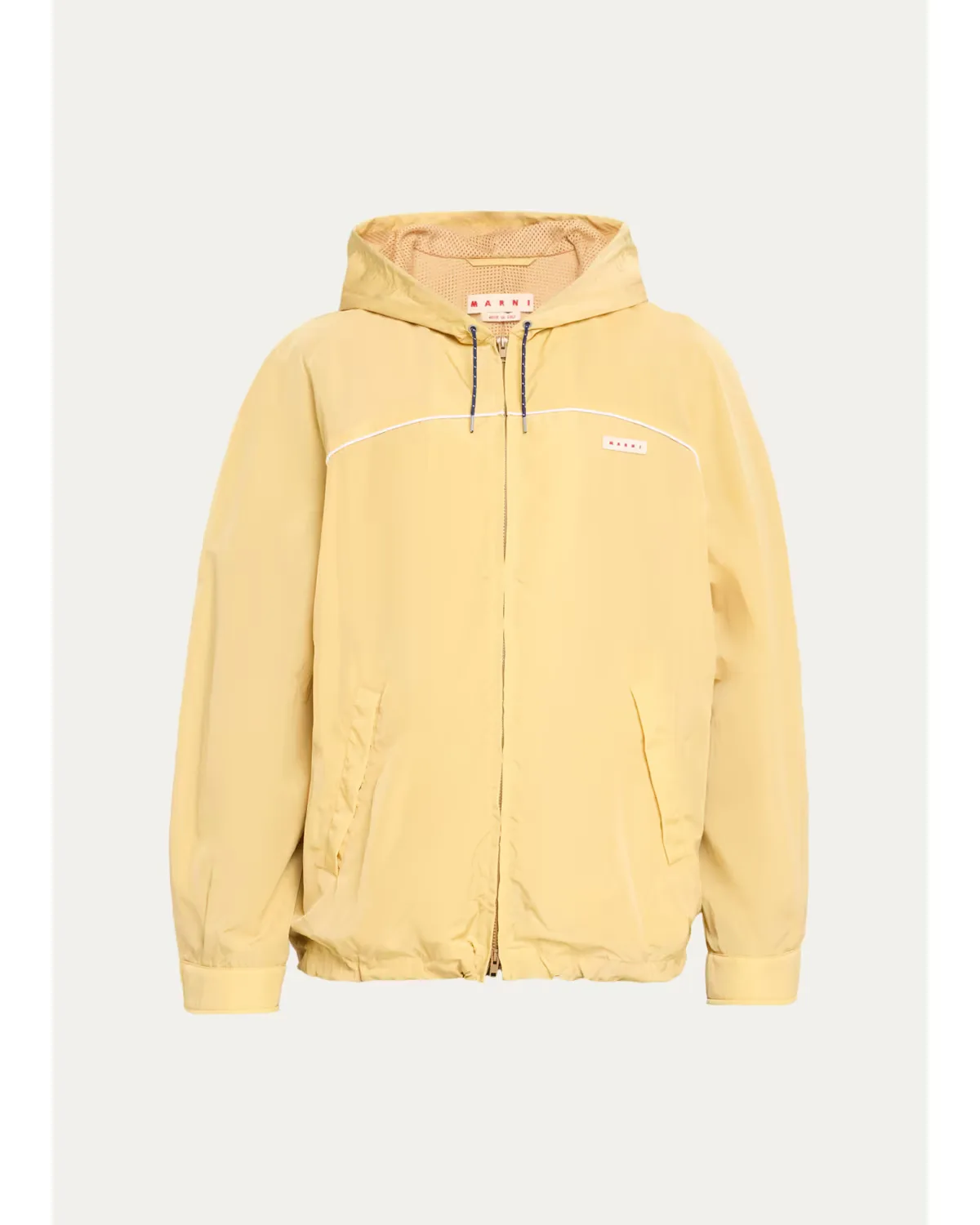 Logo-Patch Crinkled Nylon Hooded Jacket by Marni