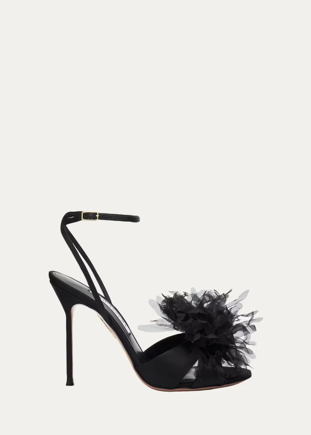105mm Poeme Satin Sandals by Aquazzura