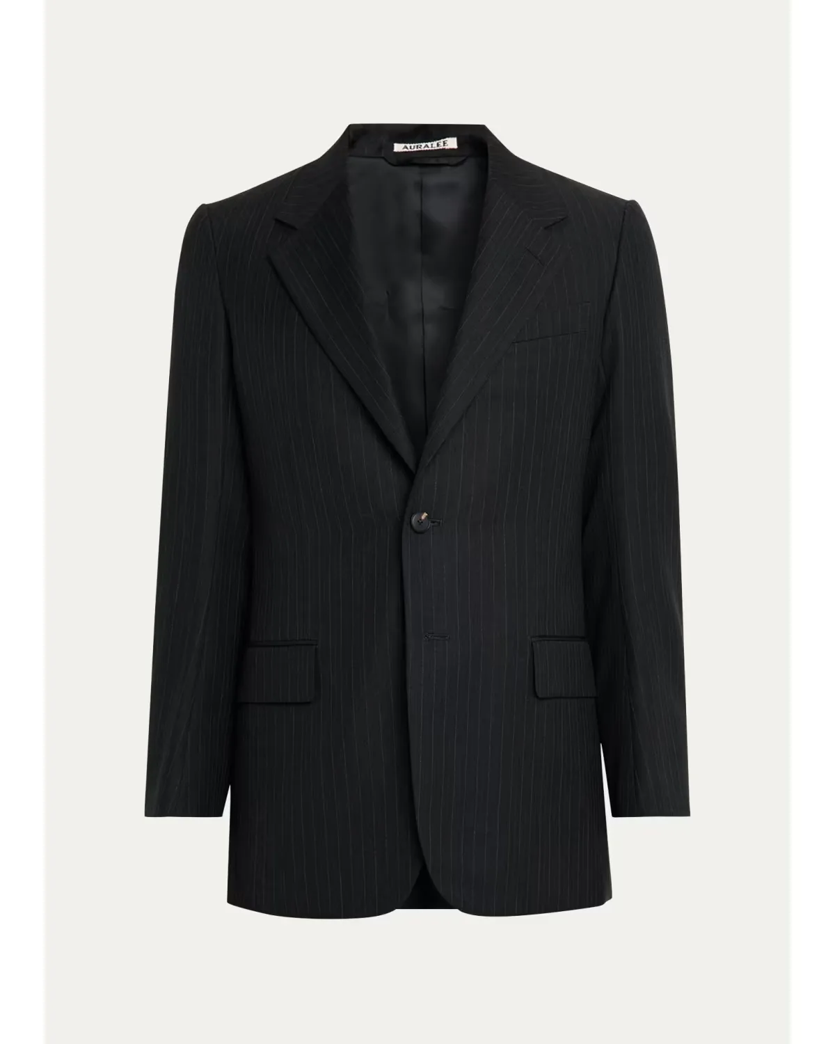 Wool Hairline Stripe Two-Button Sport Coat by AURALEE