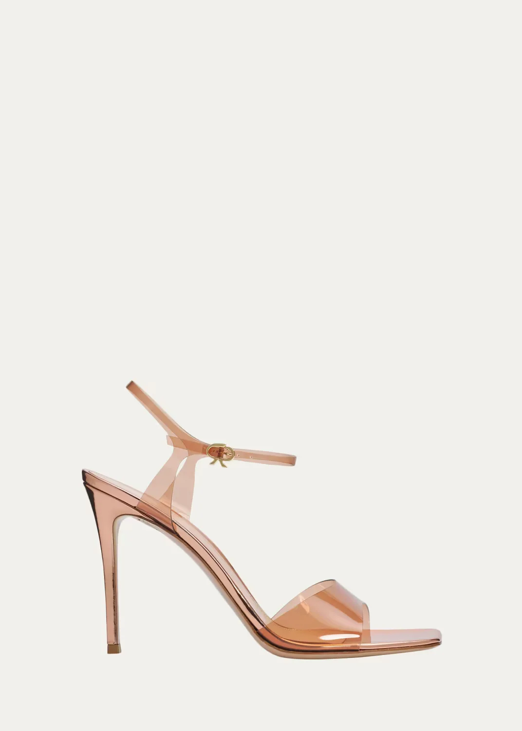 95mm Clear Ankle-Strap Sandals