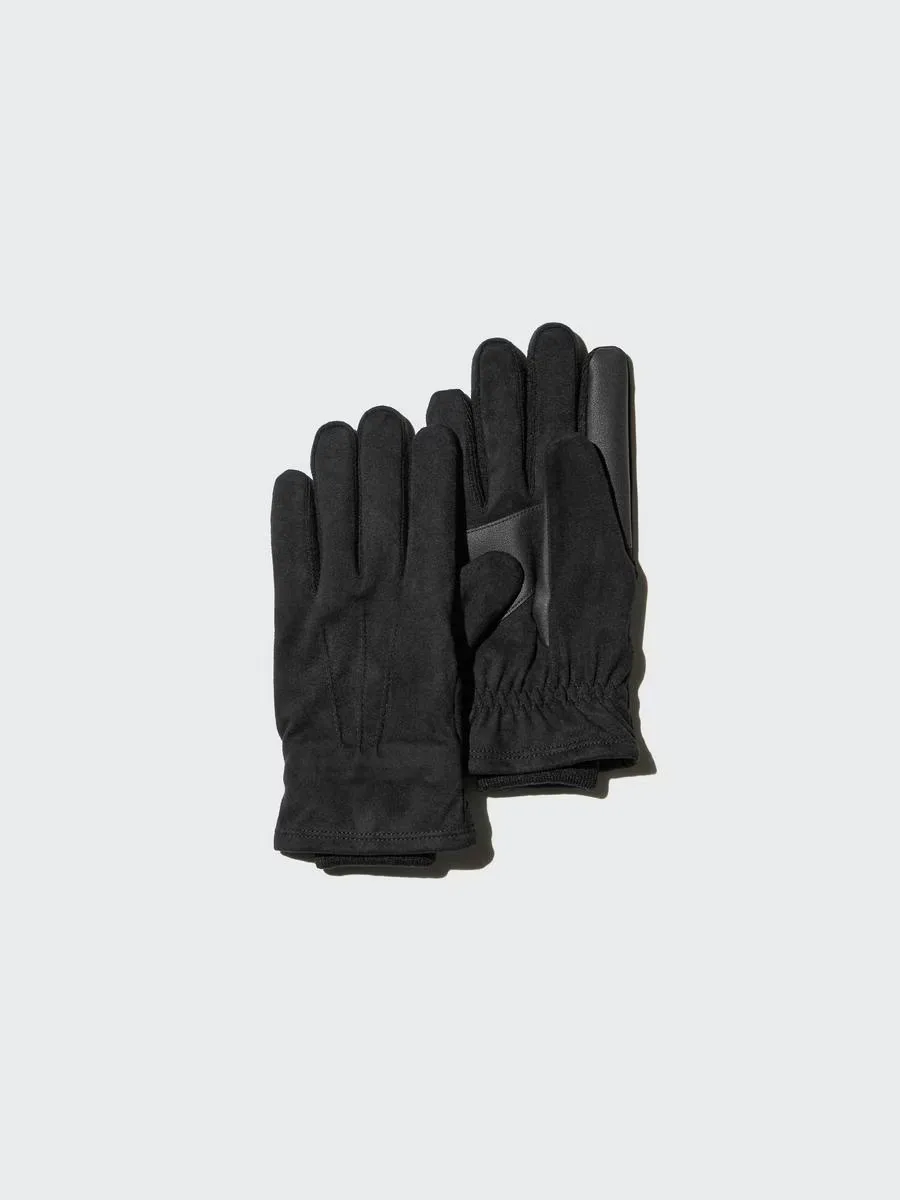 Heattech Lined Gloves Faux Suede by Uniqlo