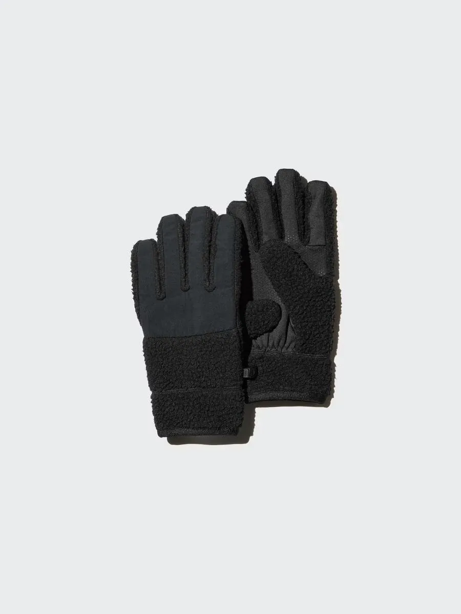 Heattech Lined Gloves Boa Fleece by Uniqlo