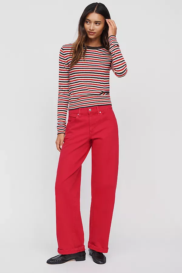 Cowboy Curve Mid Rise Barrel Jeans by LE JEAN