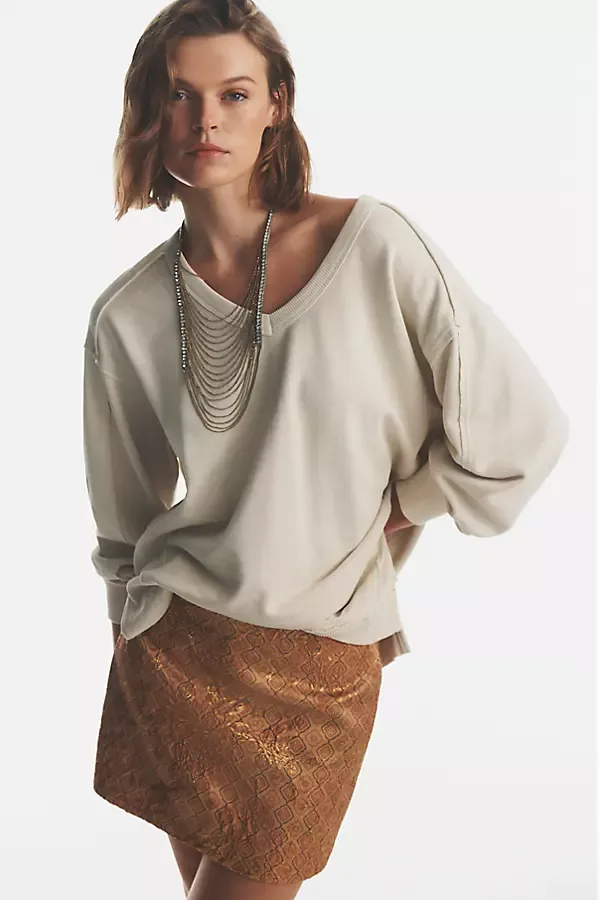 Metallic Mini Skirt by Hemant & Nandita
