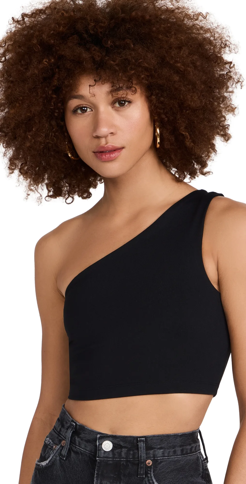 Essential One-Shoulder Crop Top by Susana Monaco