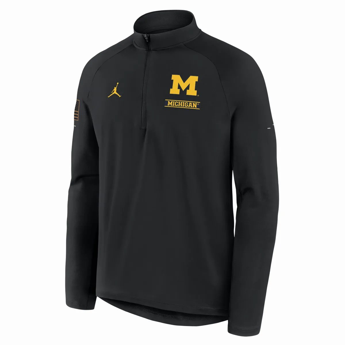 Michigan 2026 Military Appreciation Stride Jordan Brand Dri-FIT College 1/2-Zip Long-Sleeve Top by Nike