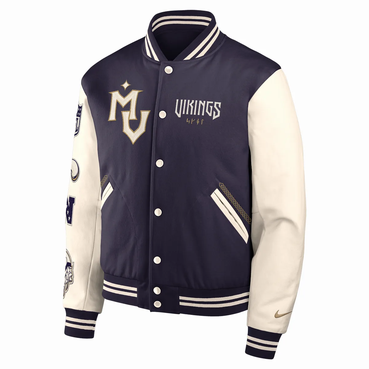 Minnesota Vikings Rivalries Collection NFL Full-Snap Varsity Jacket by Nike