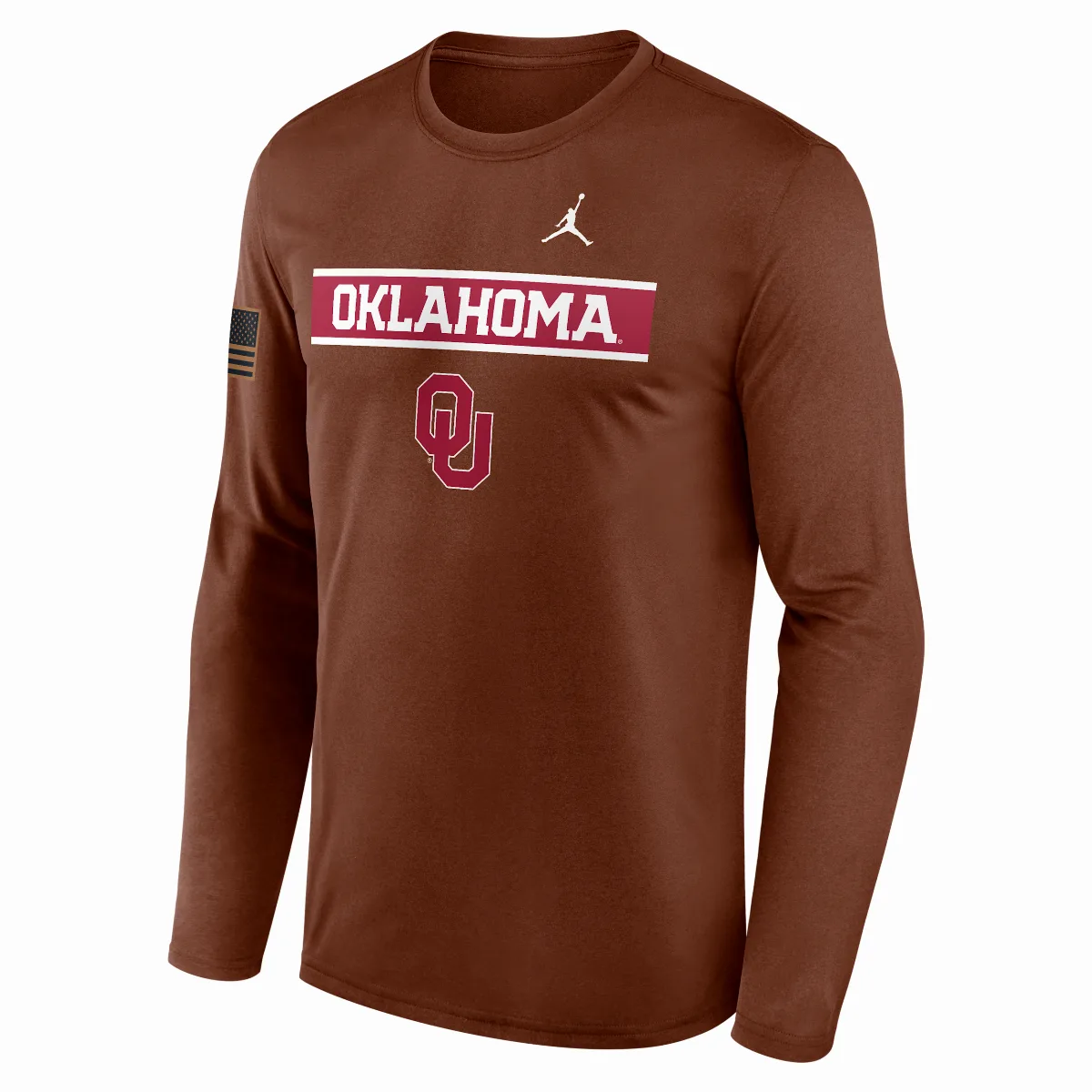 Oklahoma 2026 Military Appreciation Legend Jordan Brand Dri-FIT College Long-Sleeve T-Shirt by Nike