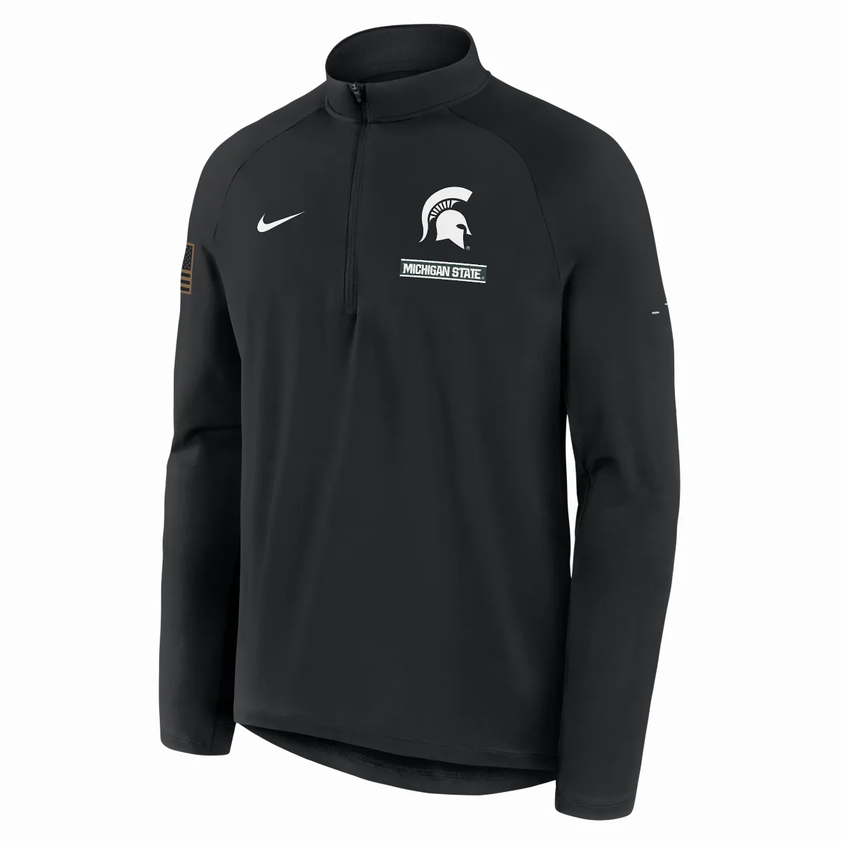 Michigan State 2026 Military Appreciation Stride Dri-FIT College 1/2-Zip Long-Sleeve Top by Nike