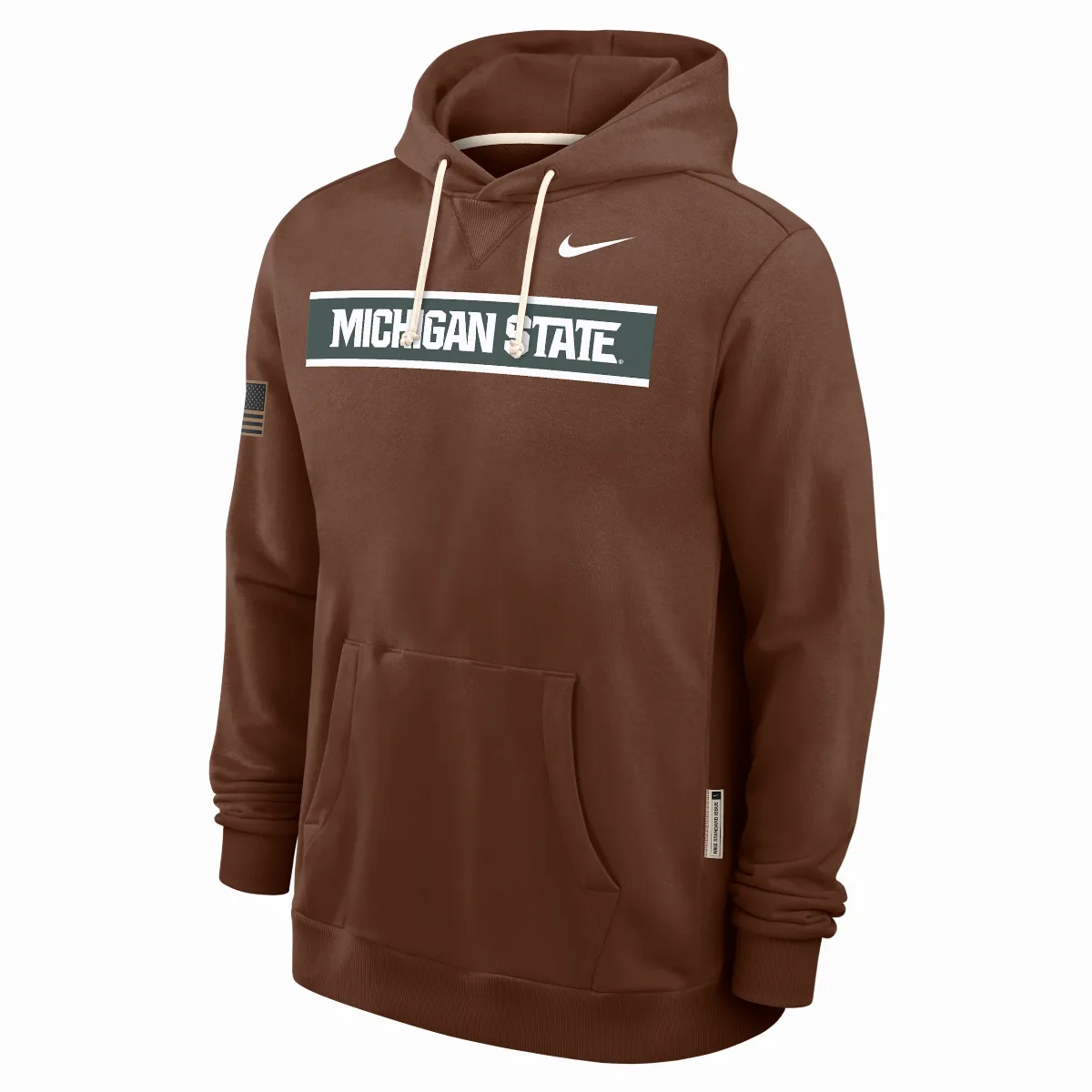Michigan State 2026 Military Appreciation Standard Issue Dri-FIT College Pullover Hoodie by Nike