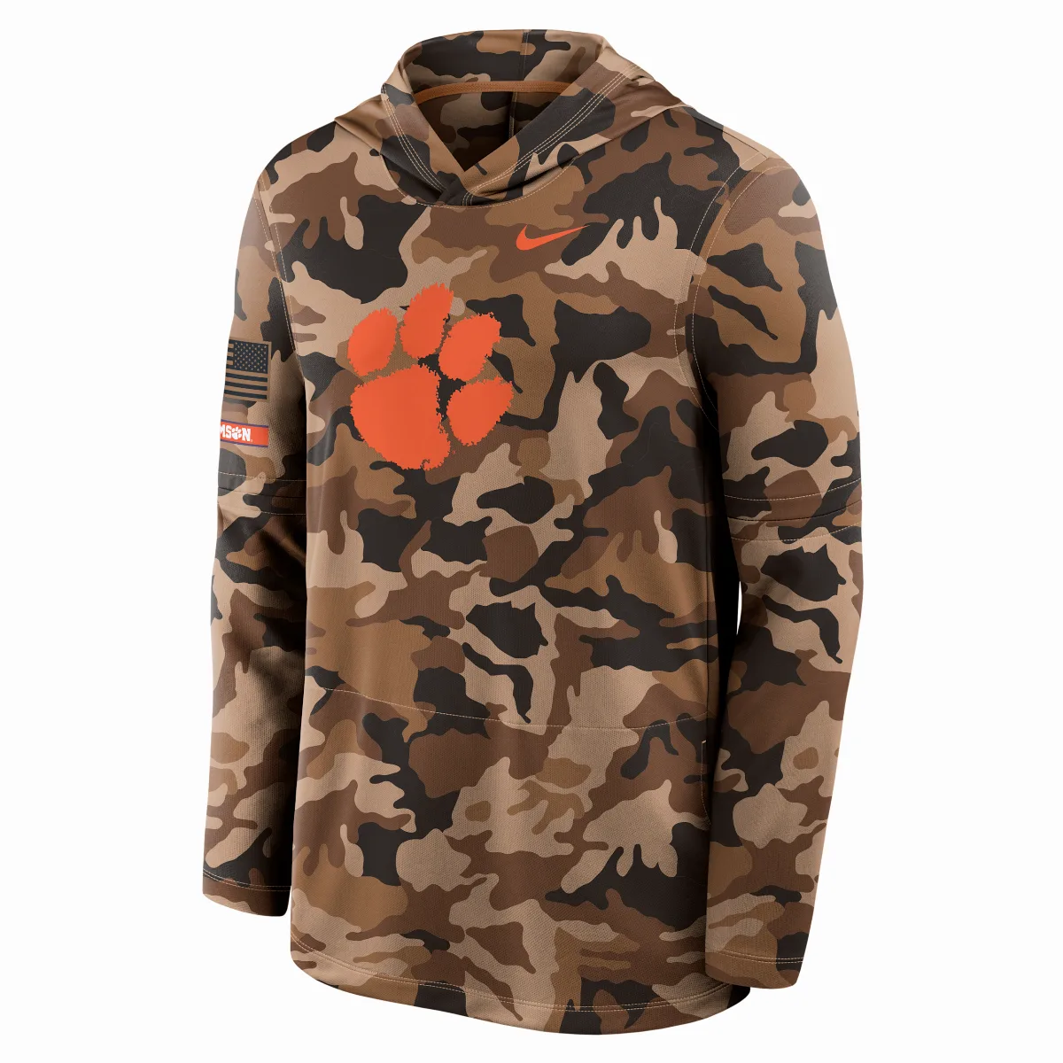 Clemson 2026 Military Appreciation Dri-FIT College Long-Sleeve Hooded Top by Nike