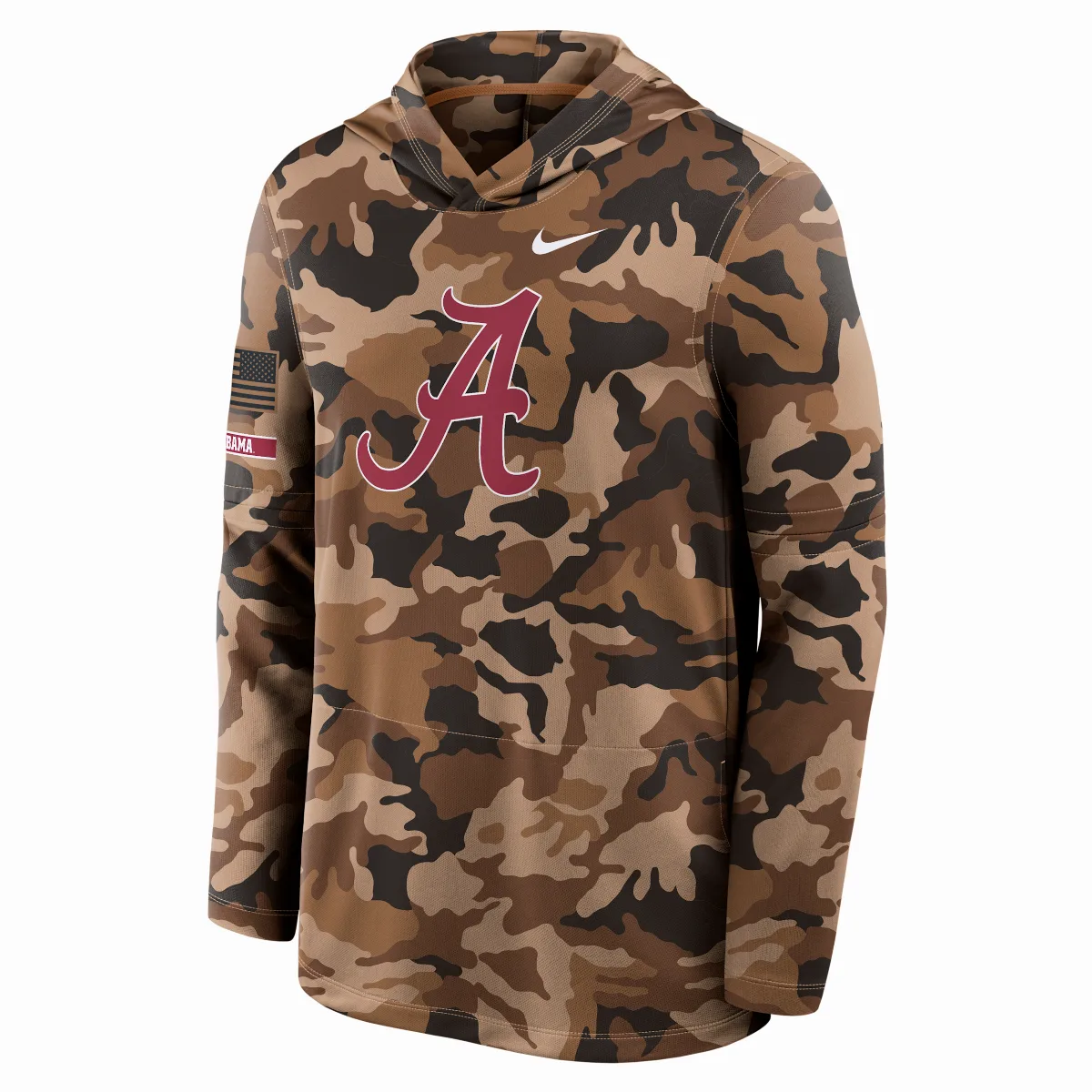 Alabama 2026 Military Appreciation Dri-FIT College Long-Sleeve Hooded Top by Nike
