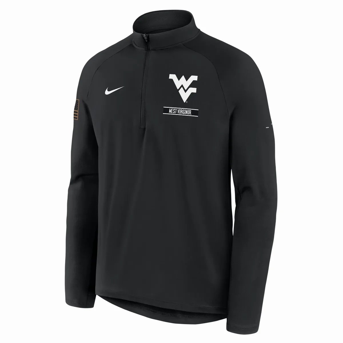 West Virginia 2026 Military Appreciation Stride Dri-FIT College 1/2-Zip Long-Sleeve Top by Nike