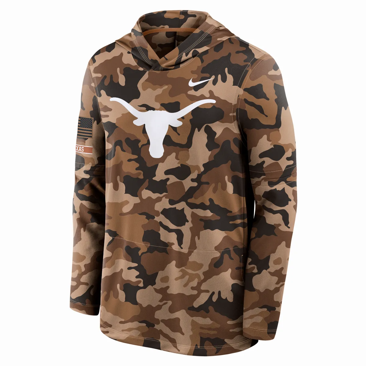 Texas 2026 Military Appreciation Dri-FIT College Long-Sleeve Hooded Top by Nike