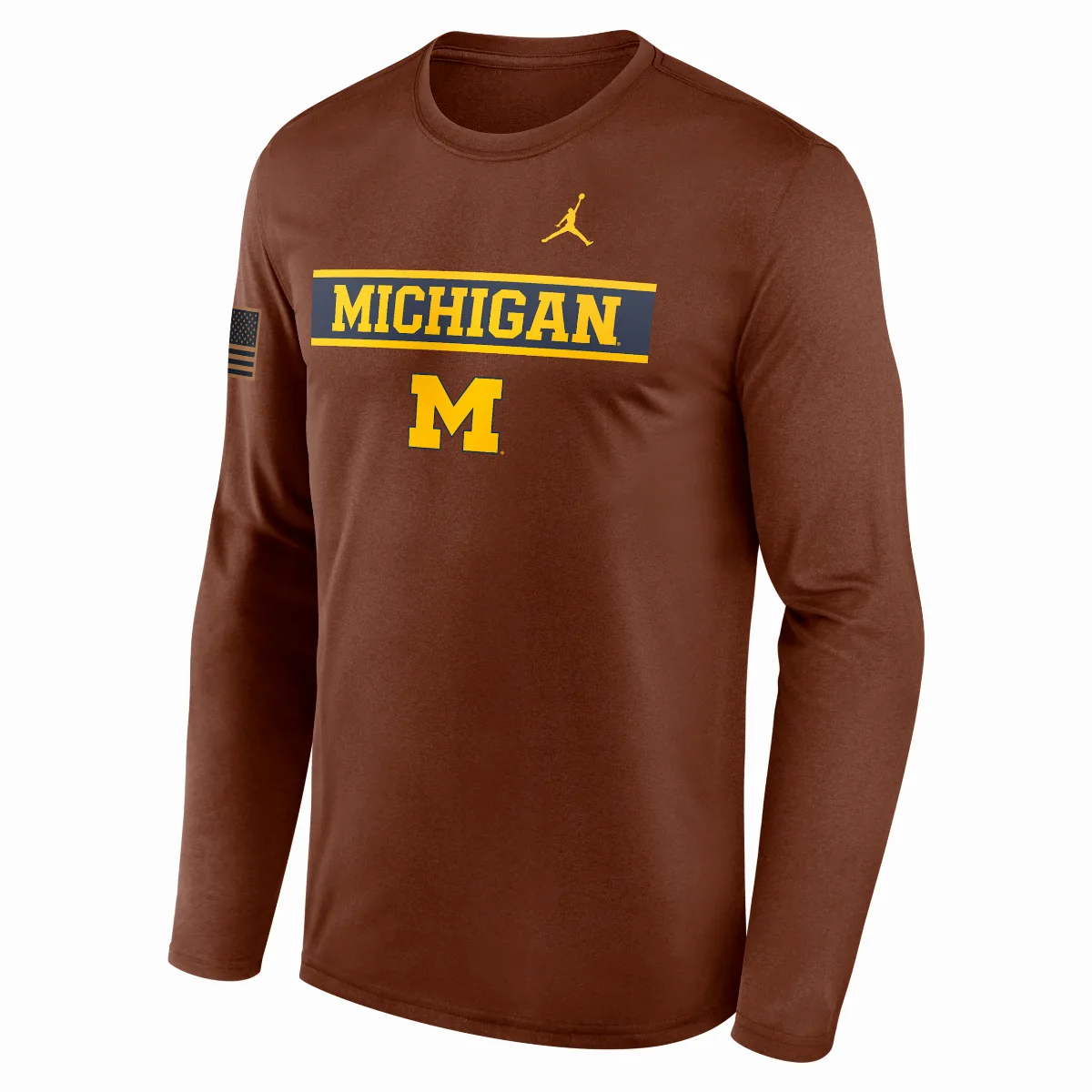 Michigan Courtside Jordan Brand Dri-FIT College Long-Sleeve T-Shirt by Nike