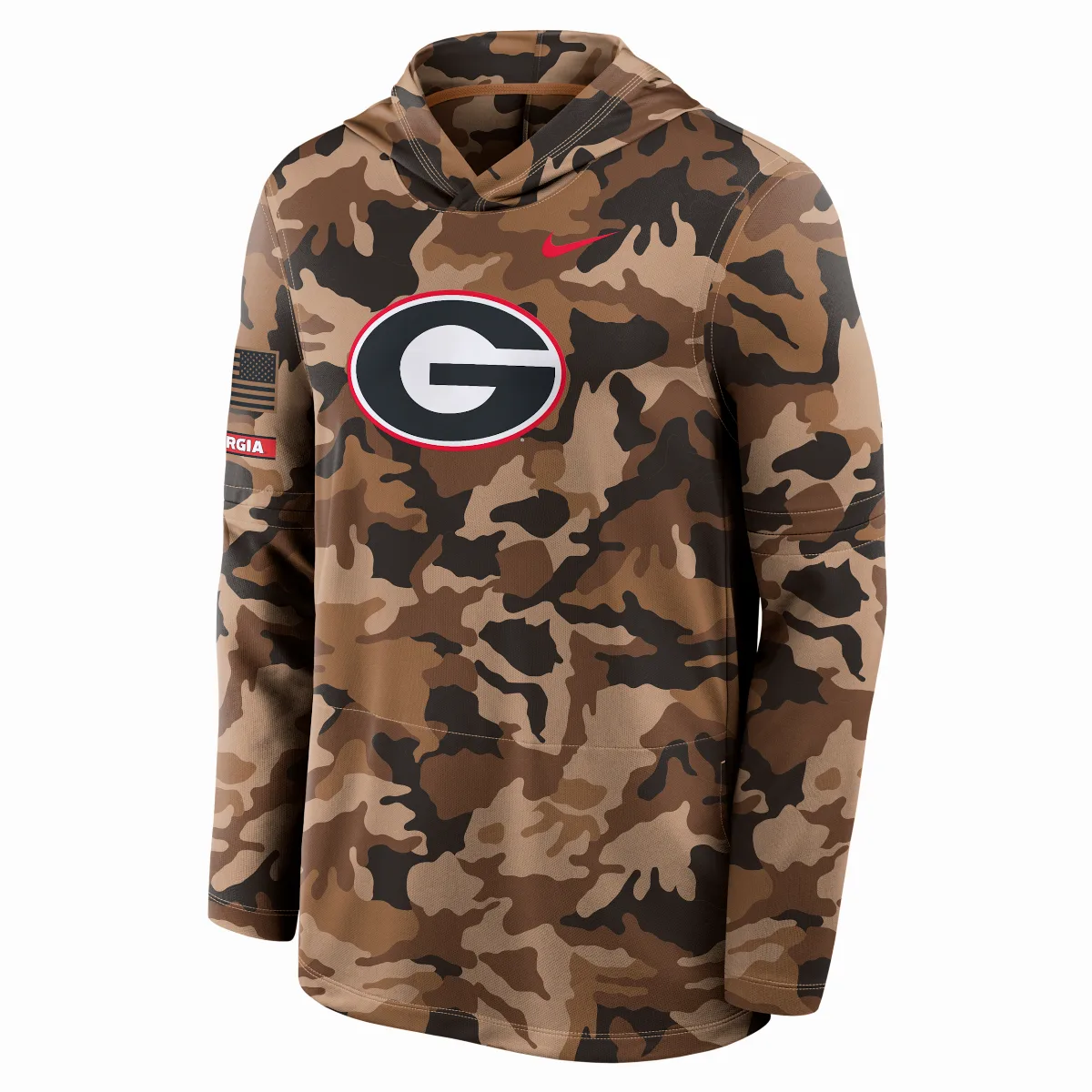 Georgia Military Appreciation Dri-FIT College Long-Sleeve Hooded Top by Nike