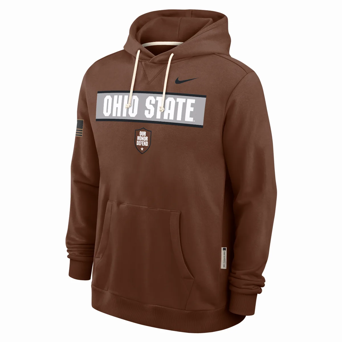 Ohio State 2026 Military Appreciation Standard Issue Dri-FIT College Pullover Hoodie by Nike