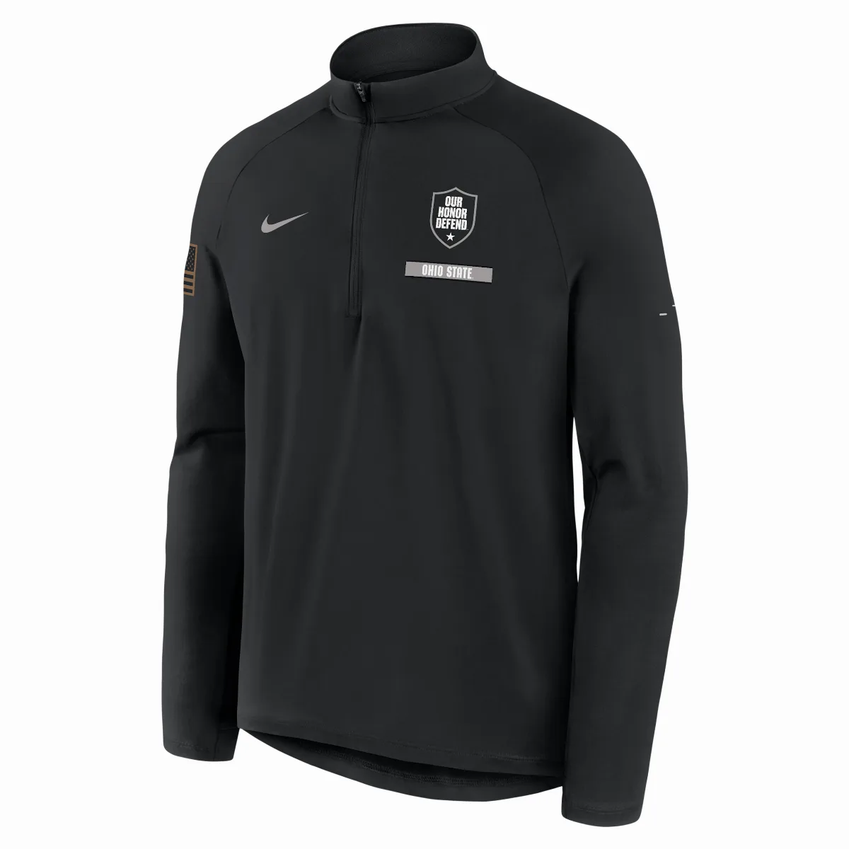 Ohio State 2026 Military Appreciation Stride Dri-FIT College 1/2-Zip Long-Sleeve Top by Nike