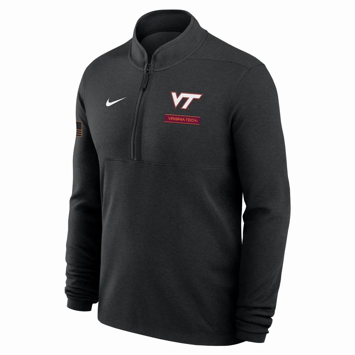 Virginia Tech 2026 Military Appreciation Stride Dri-FIT College 1/2-Zip Long-Sleeve Top by Nike