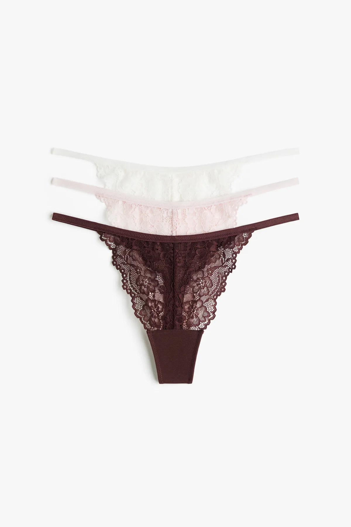 3-Pack Lace Thong Briefs by H&M