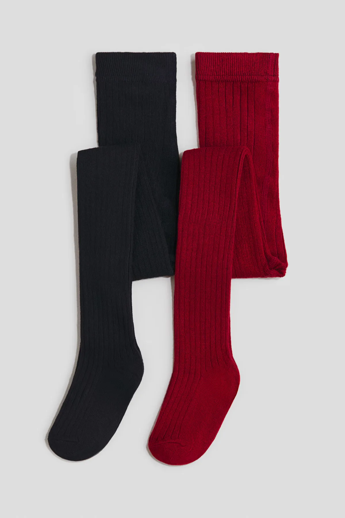 2-Pack Rib-Knit Tights by H&M