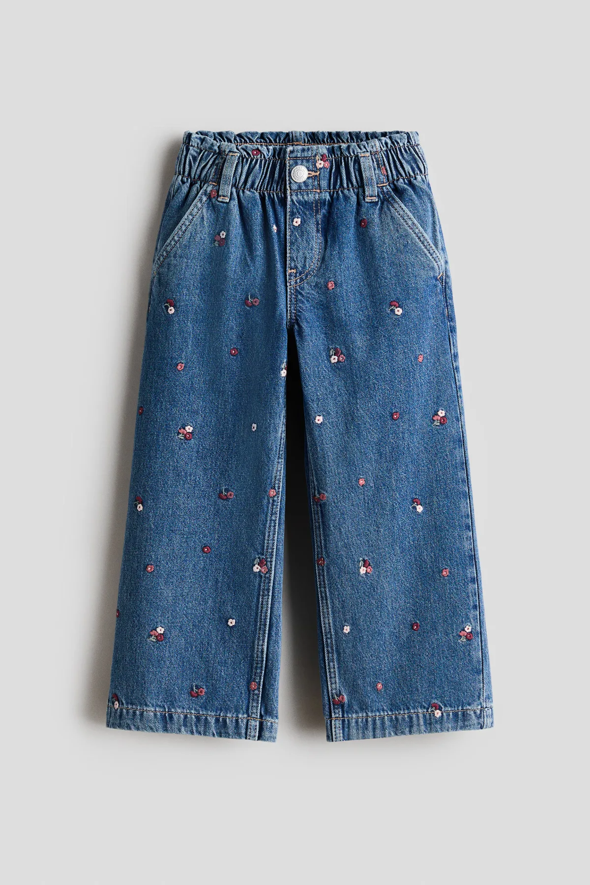 Wide Leg Paper-Bag Jeans by H&M