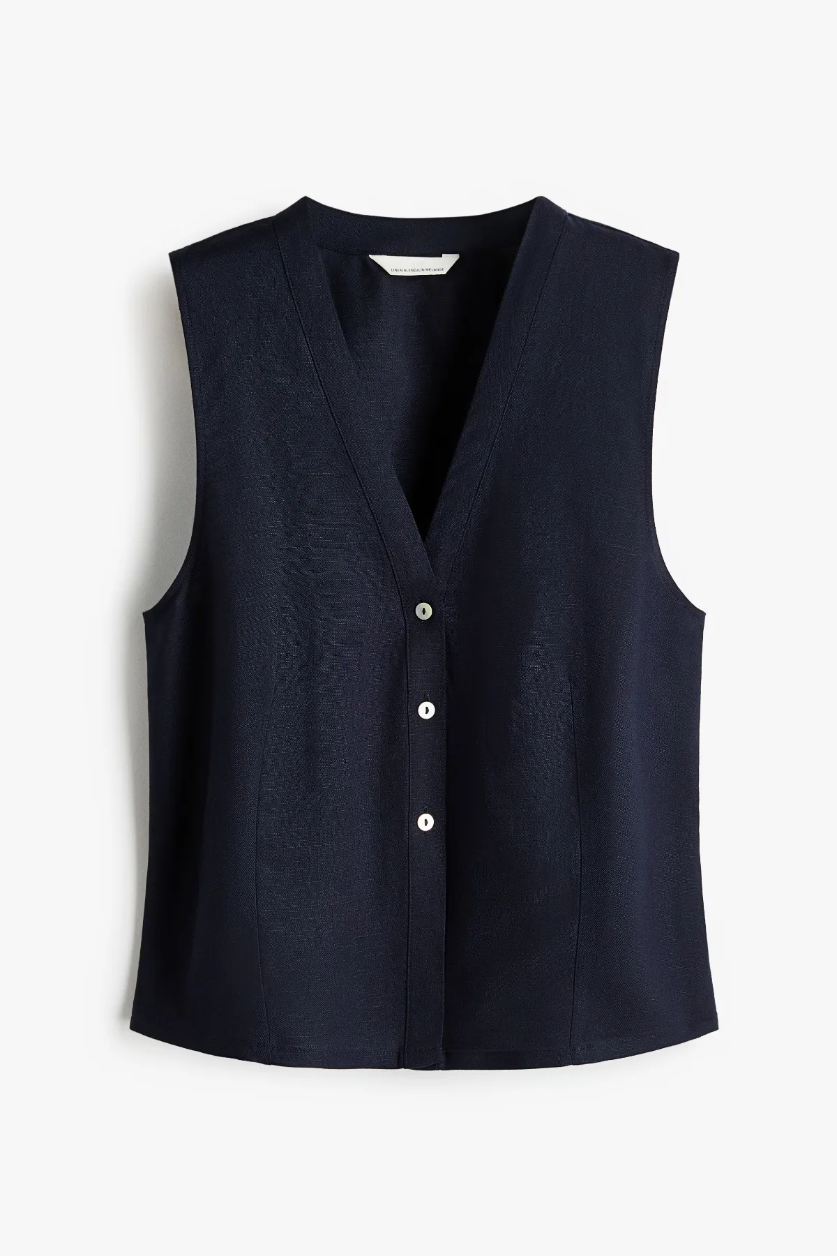 Sleeveless Linen-Blend Shirt by H&M