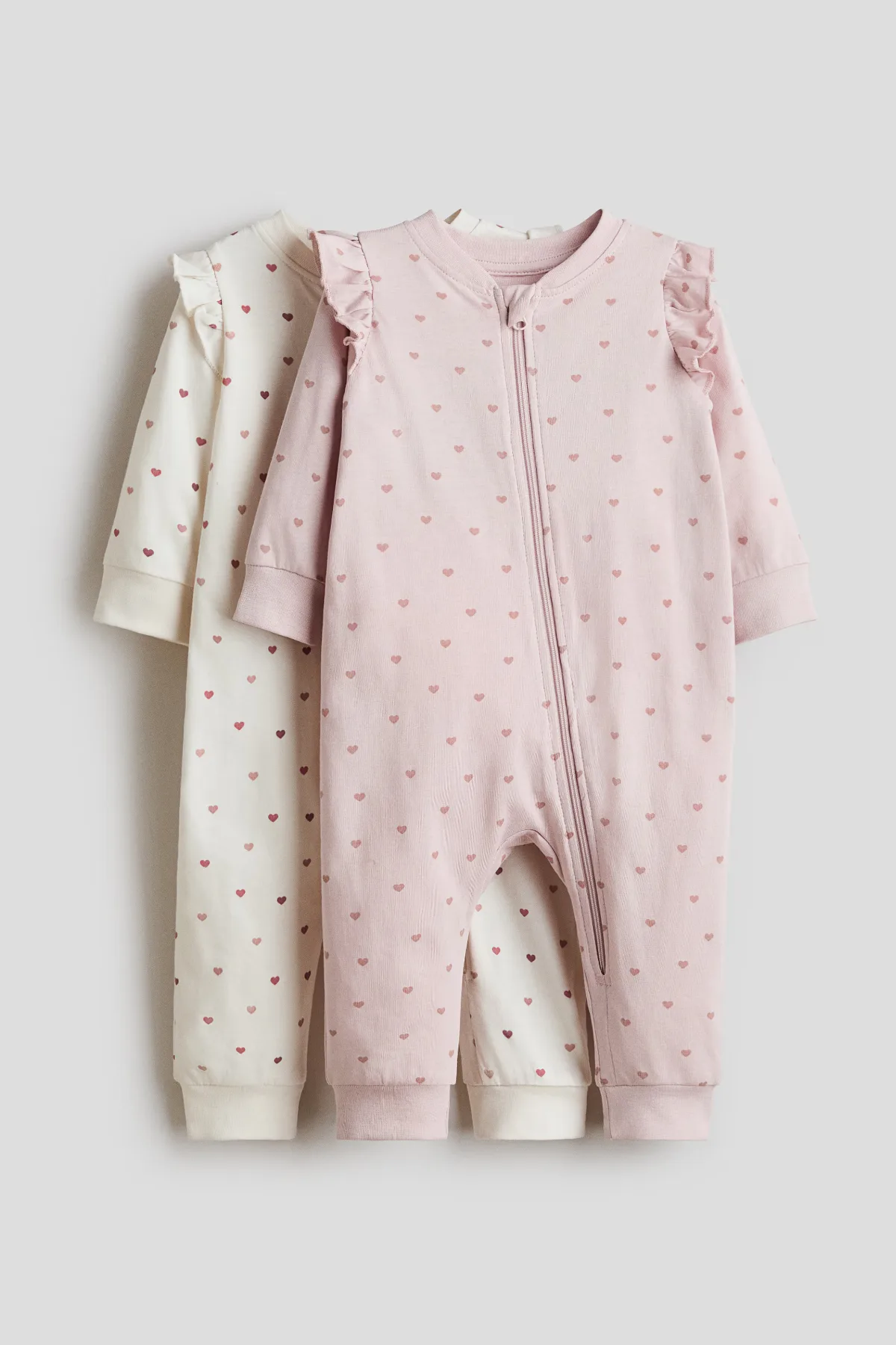2-Pack Cotton Pajama Jumpsuits with Zipper by H&M