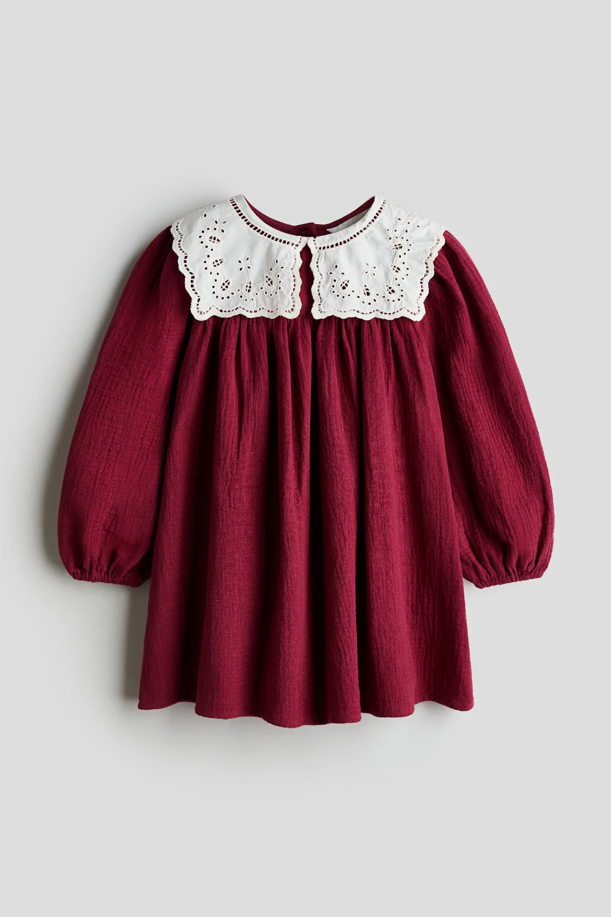Vintage-Collar Muslin Dress by H&M