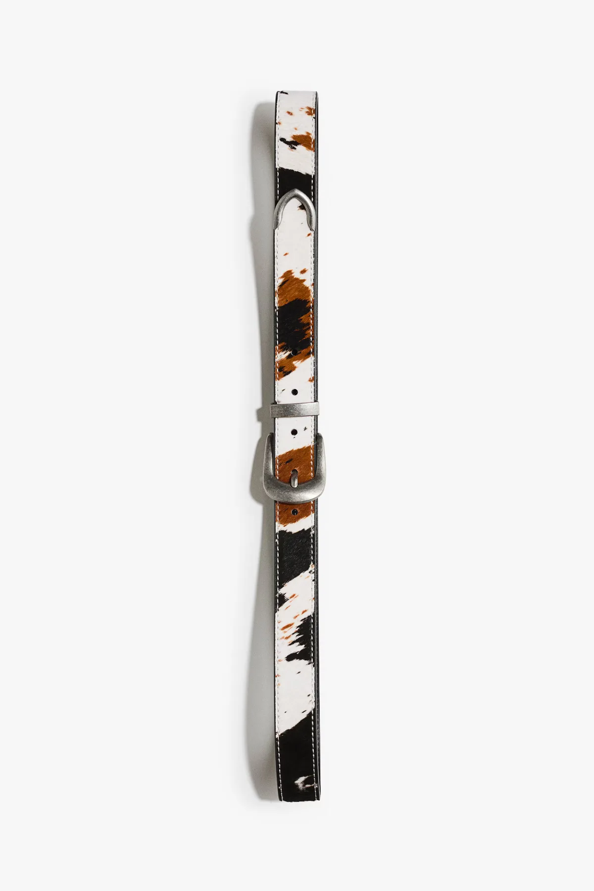Pony Hair-Effect Leather Belt by H&M