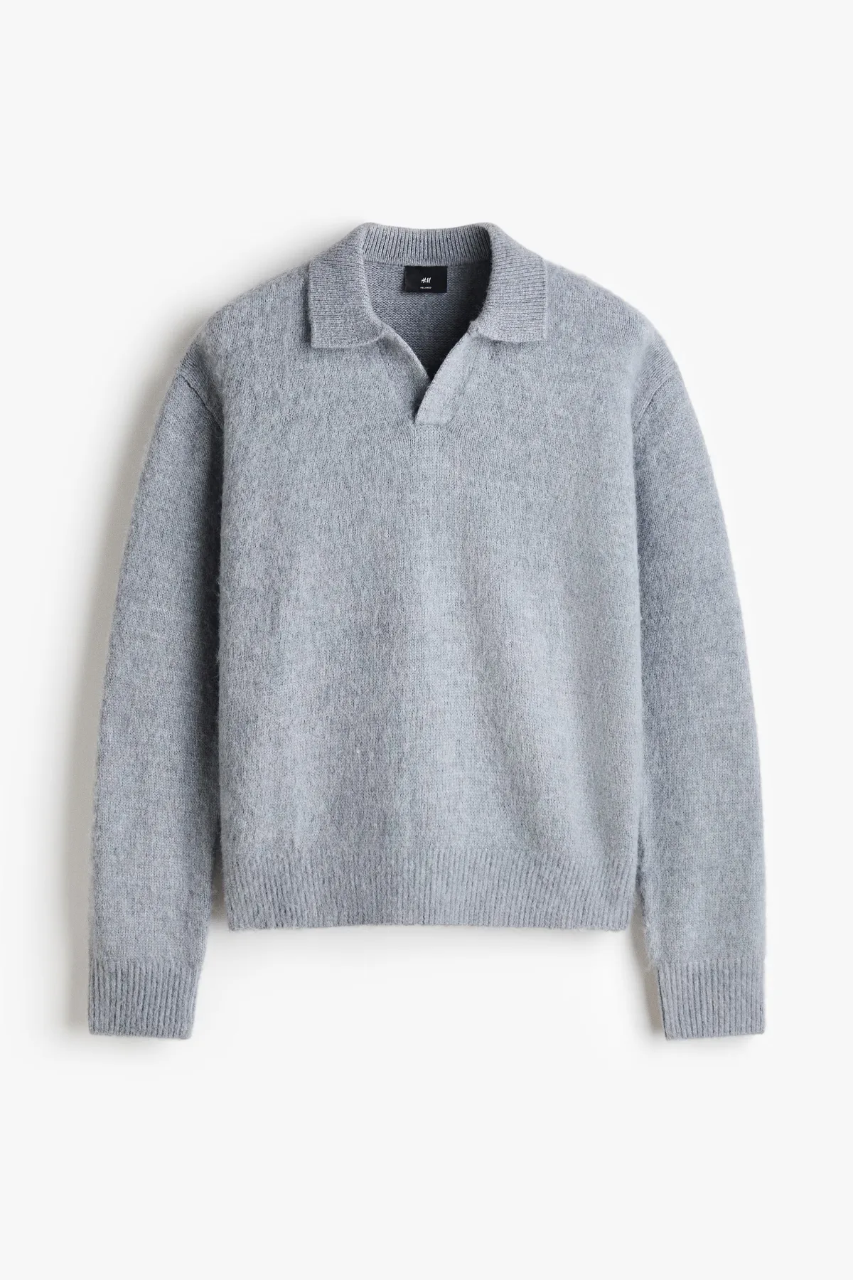 Relaxed-Fit Wool-Blend Polo Sweater by H&M