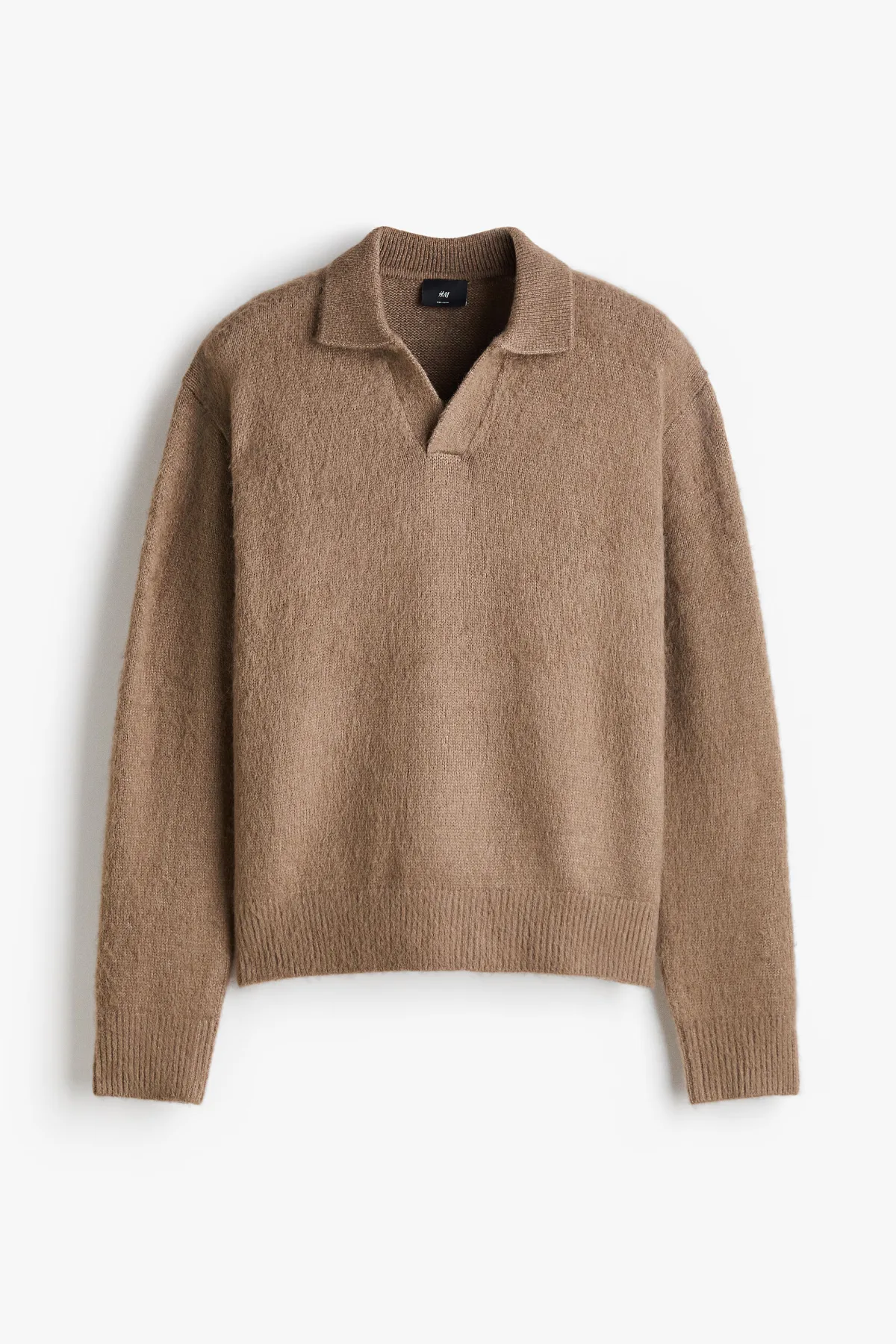 Relaxed-Fit Wool-Blend Polo Sweater