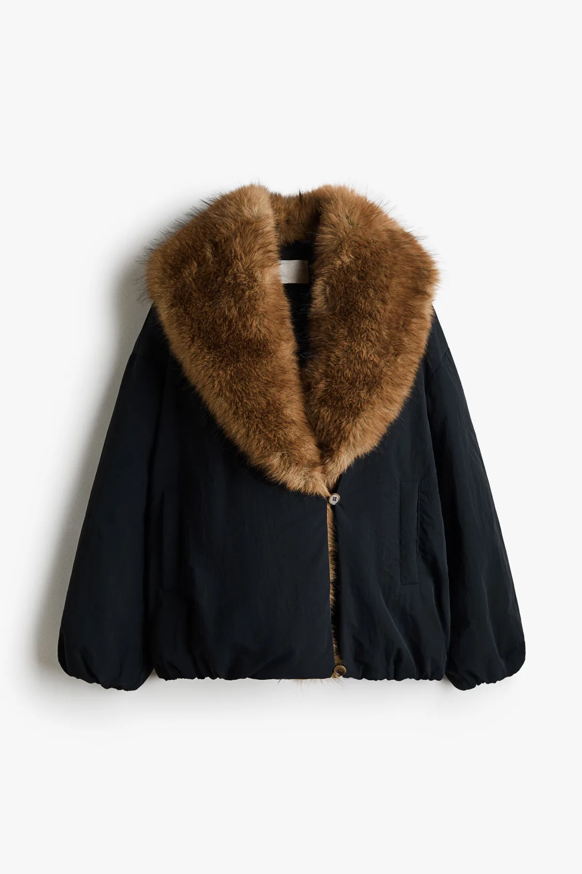Padded Jacket with Fluffy Collar by H&M