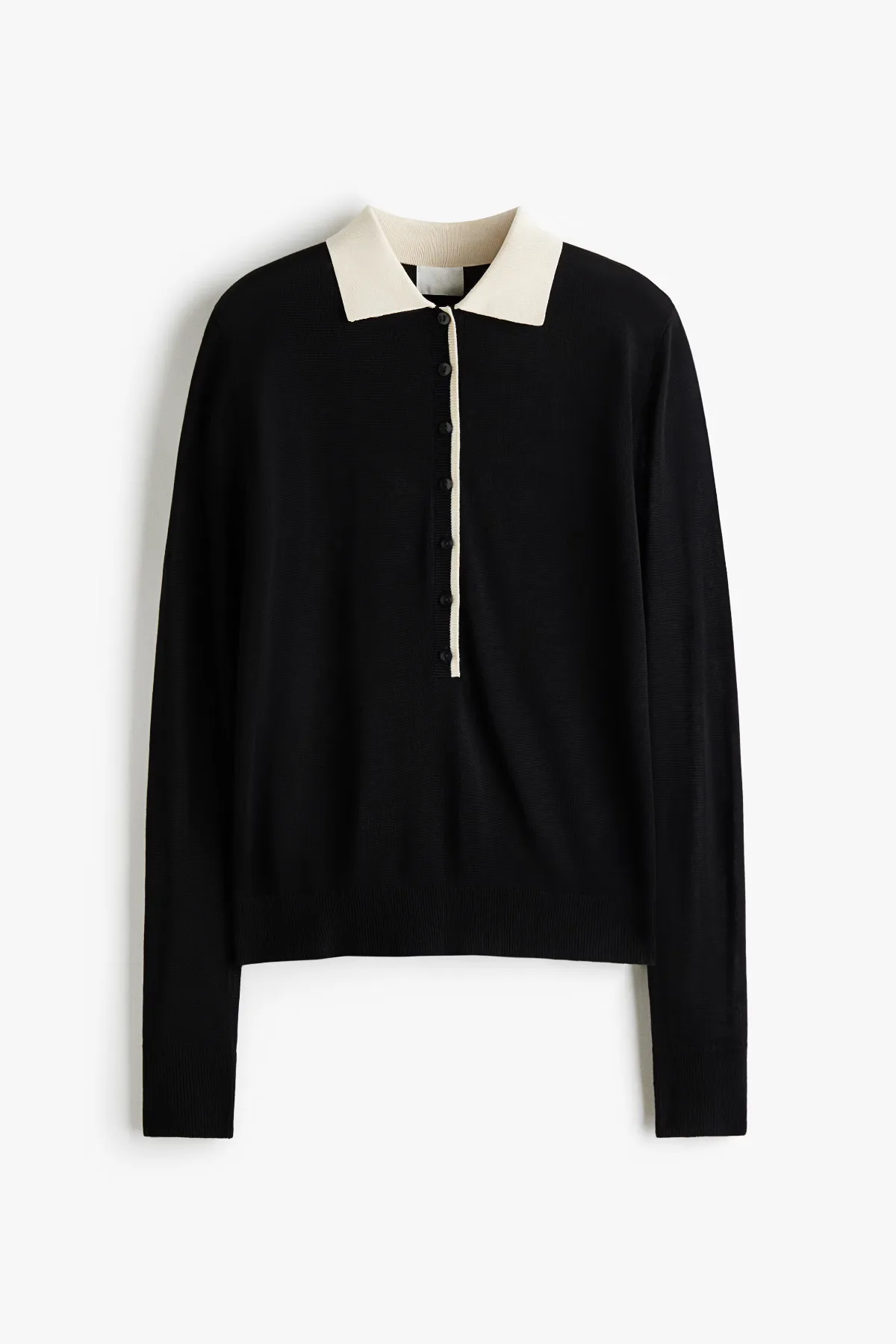 Viscose-Blend Sweater with Collar by H&M