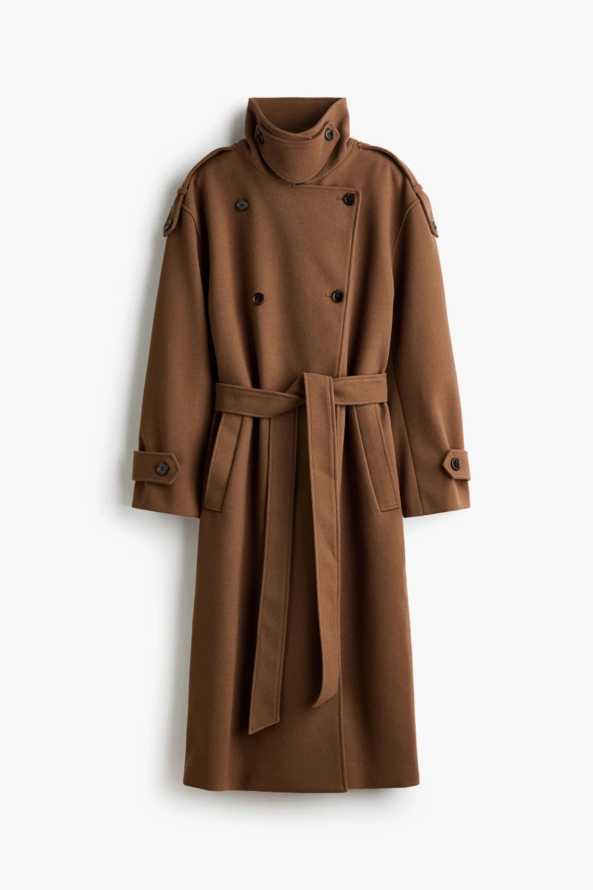 Oversized Funnel-Collar Coat by H&M