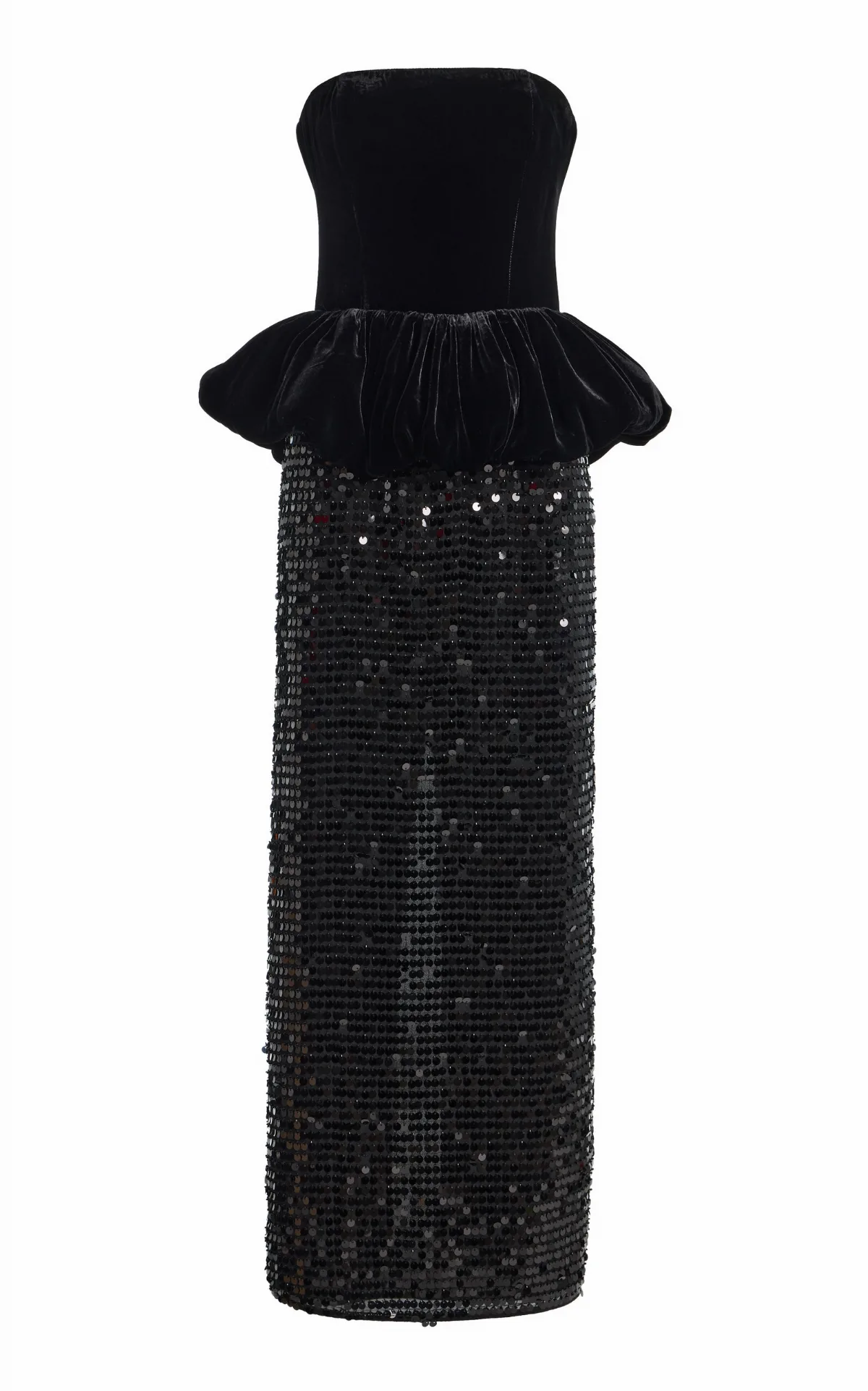 Sequined Maxi Peplum Dress by Rotate