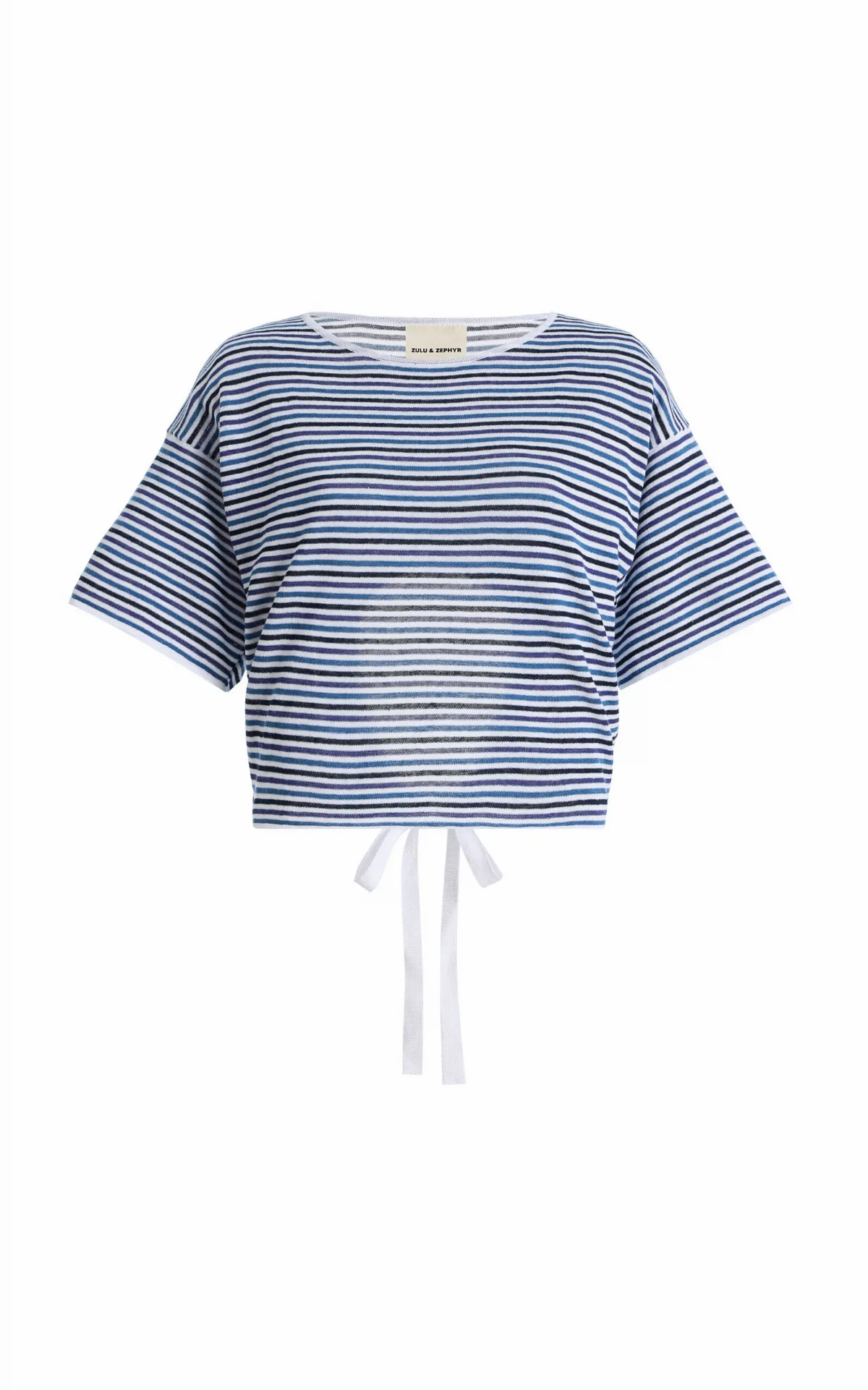 Pinstriped Knit Tie T-Shirt by Zulu & Zephyr