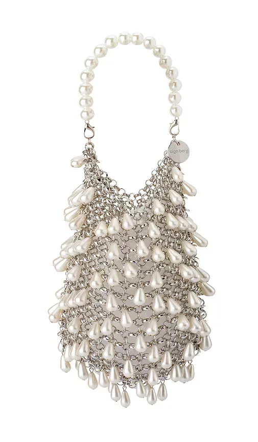 Jaden Pearl Chainmail Bag by Olga Berg